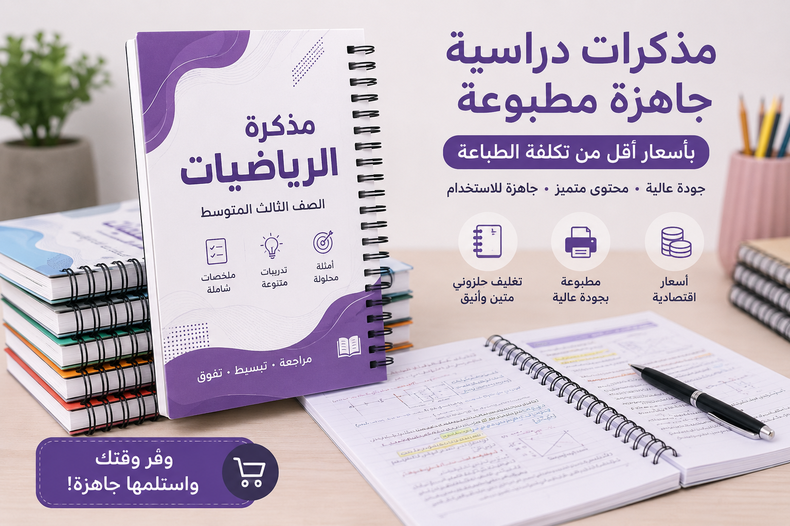 مذكرات دراسية مطبوعة
